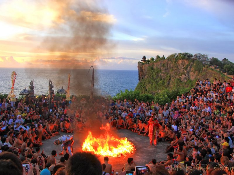south of bali : Uluwatu temple and kecak fire dance,Melasti beach ,seafood jimbaran ,water sport Image